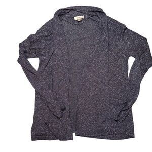 Ann Taylor Loft Petites sz SP gray/ blue sparkle cardigan, sweater, coverup